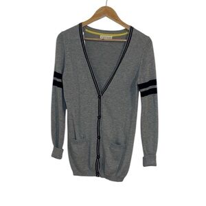 if it were me Gray Cardigan with Black Stripes, Medium